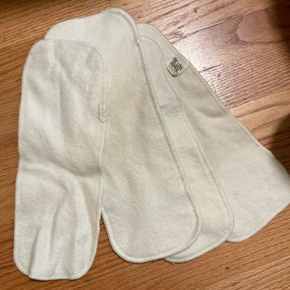One Love Diaper wool Cloth Diaper liners.